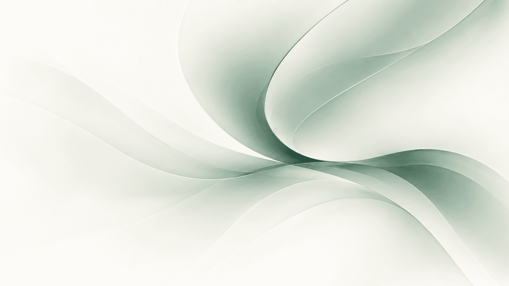 Soft layered ribbons of ivory and sage light, an abstract representation of Fletten's brand work